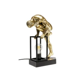 Lampa stołowa NUDE MAN STRECHING 39 cm złota