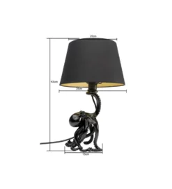 Lampa stołowa OCTOPUS 47 cm czarna