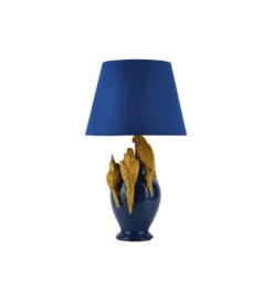 Lampa stołowa PARROT 50 cm niebieska złota