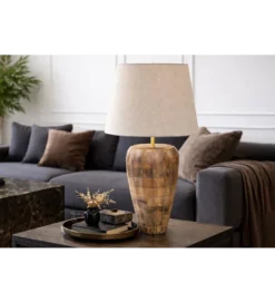 Lampa stołowa PURE NATURE 65 cm drewno mango