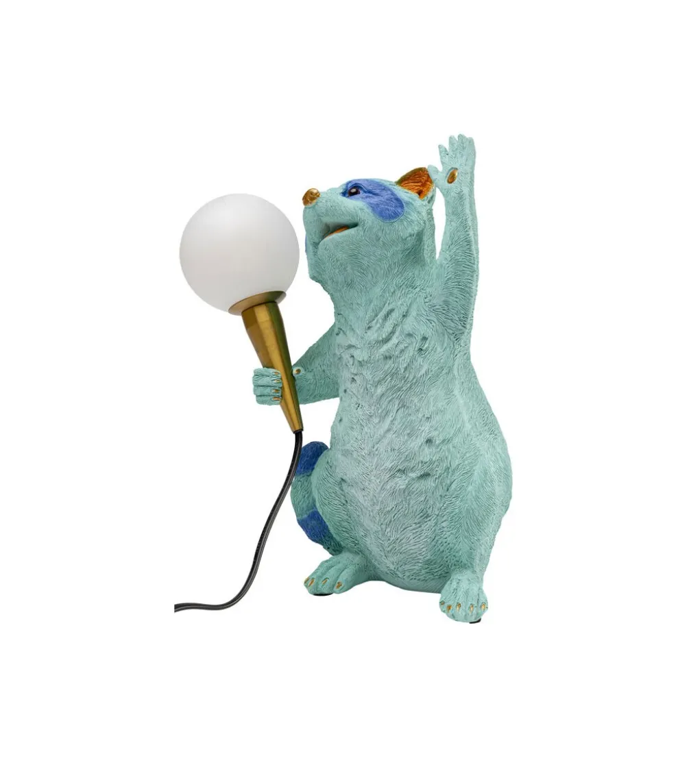 Lampa stołowa RACCOON 31 cm niebieska