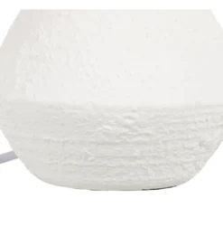 Lampa stołowa REVAN 27 cm ceramika biała