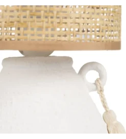 Lampa stołowa REVAN 27 cm ceramika biała