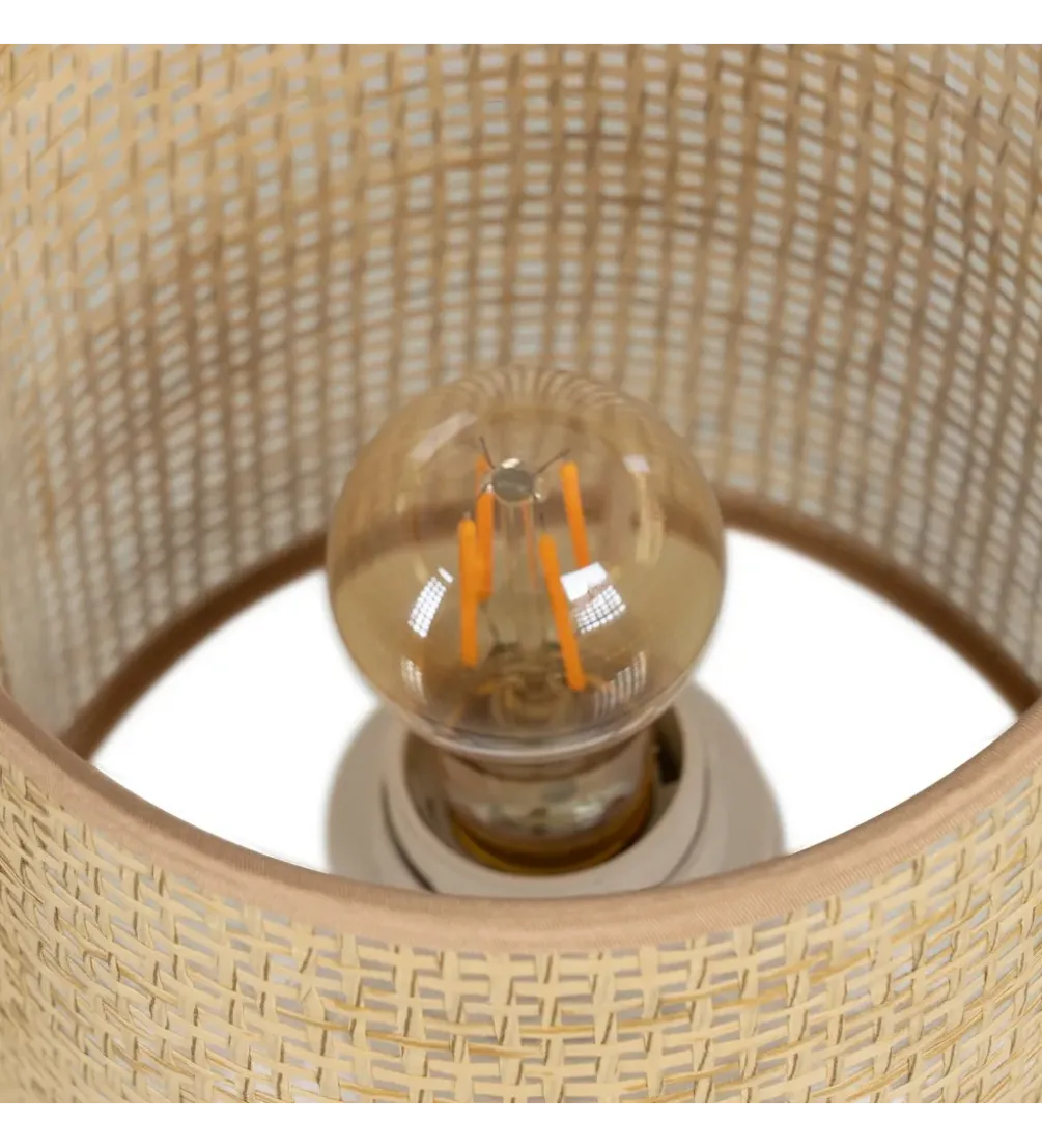 Lampa stołowa REVAN 27 cm ceramika biała