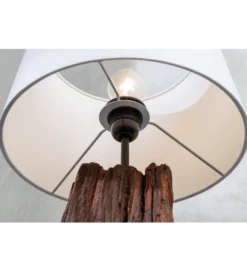 Lampa stołowa ROUSILIQUE 60 cm drewno dryfujące