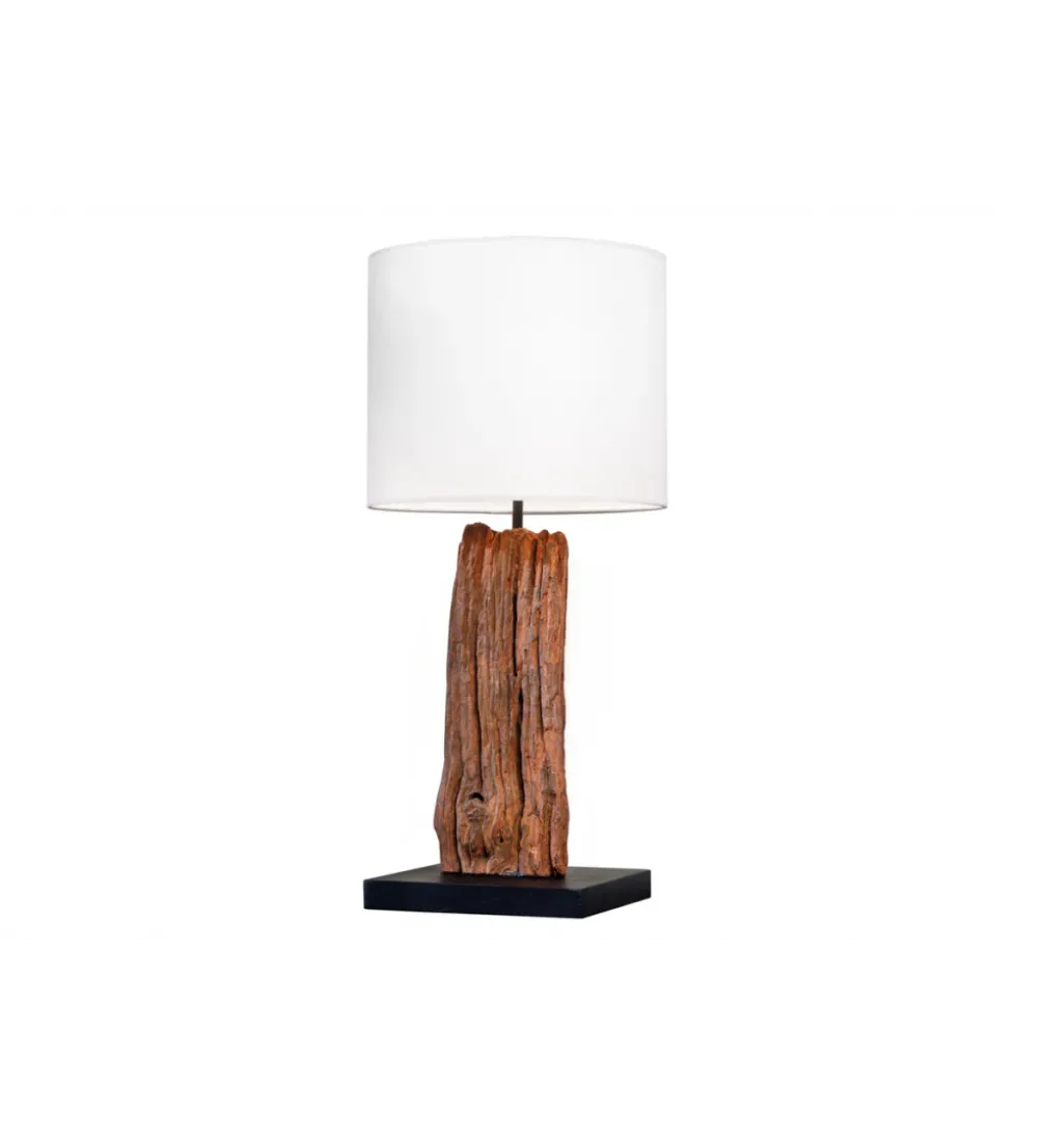 Lampa stołowa ROUSILIQUE 60 cm drewno dryfujące