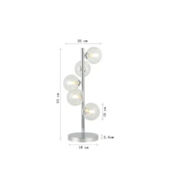 Lampa stołowa SCALA BALLS 54 cm chromowana
