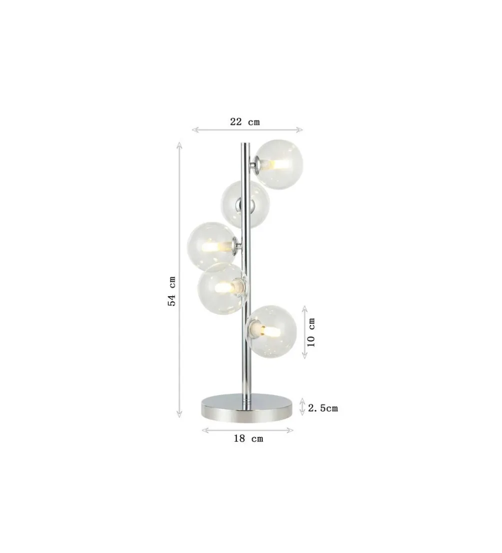 Lampa stołowa SCALA BALLS 54 cm chromowana