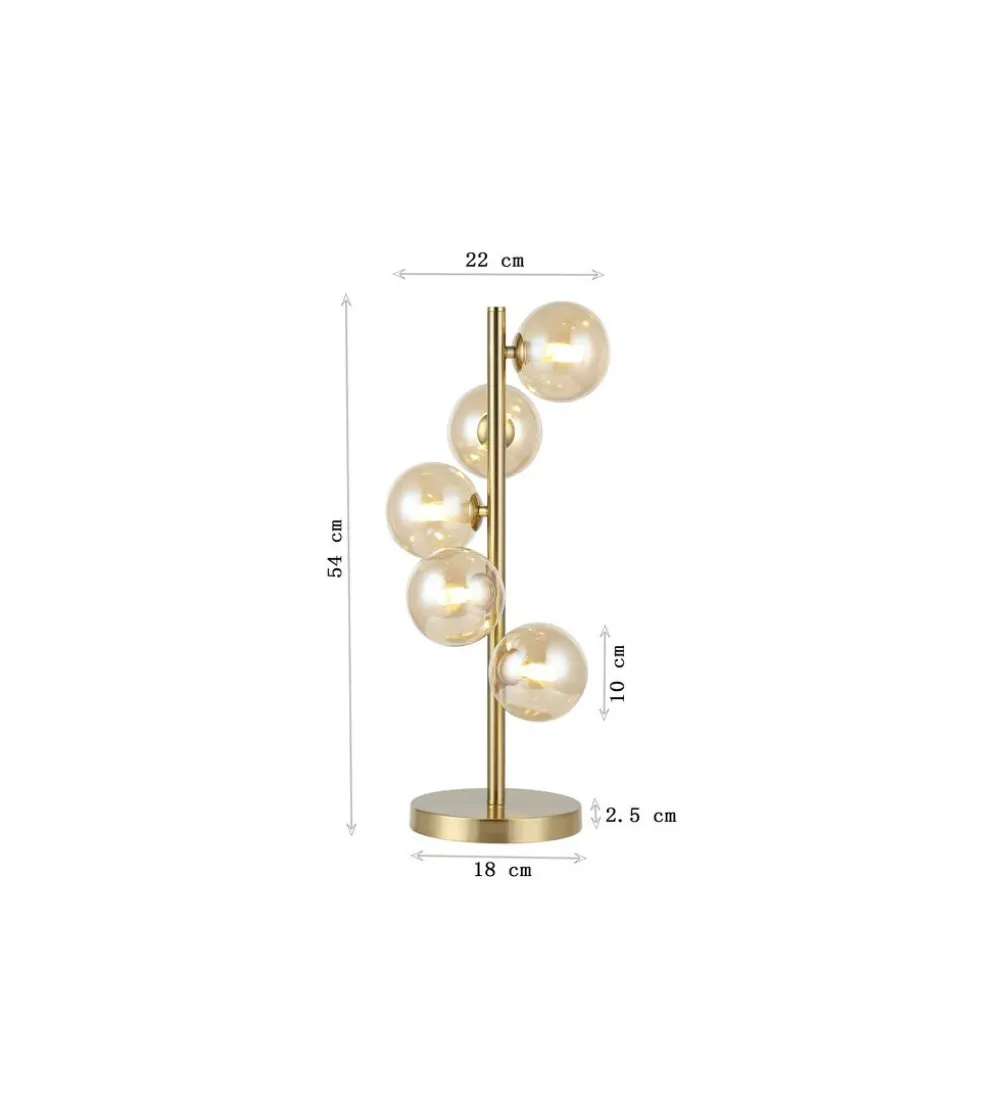 Lampa stołowa SCALA BALLS 54 cm złota