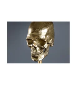 Lampa stołowa SKULL 40 cm złota