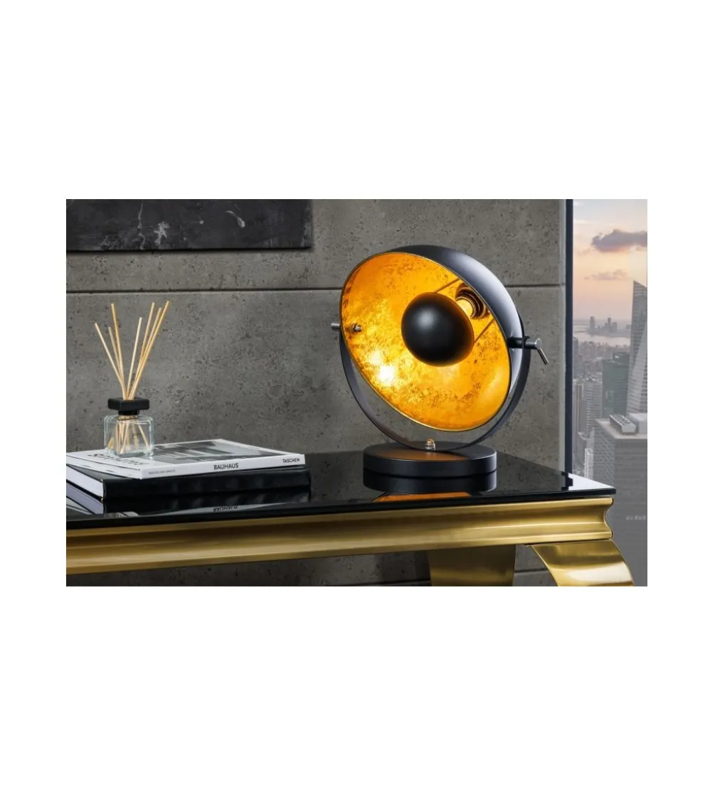 Lampa Studio 40cm Czarno Złota