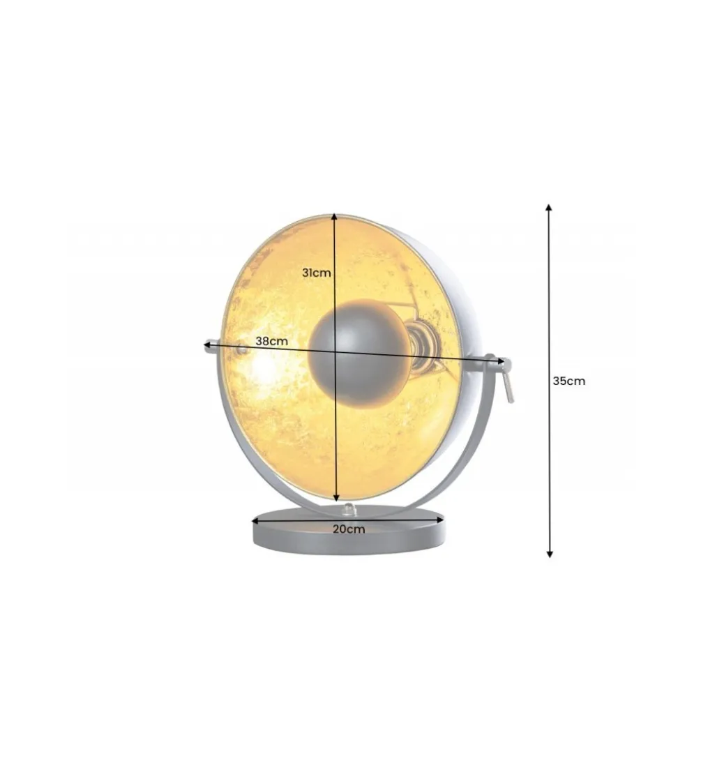Lampa Studio 40cm Czarno Złota
