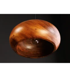 Lampa wisząca ALVA 25 cm drewno akacja