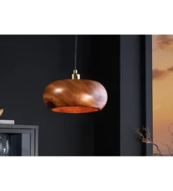 Lampa wisząca ALVA 25 cm drewno akacja