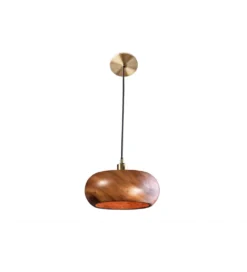 Lampa wisząca ALVA 25 cm drewno akacja