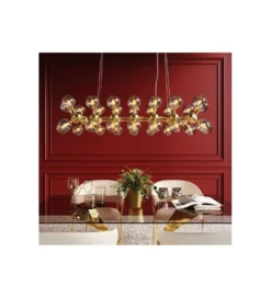 Lampa wisząca ATOMIC BALLS 140 cm złota