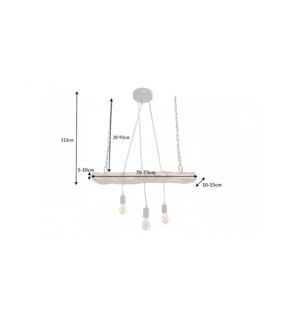 Lampa wisząca Barracuda 73 cm naturalna
