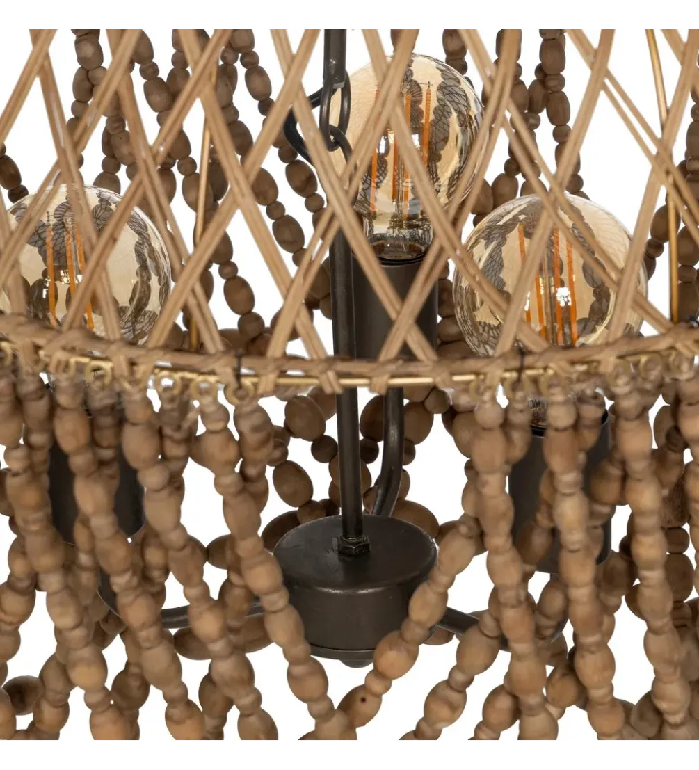 Lampa wisząca BEADINGO 62 cm naturalny