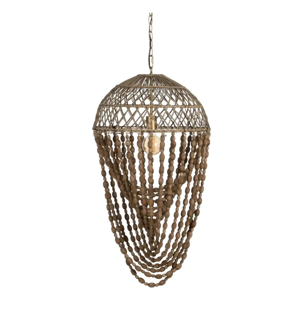 Lampa wisząca BEADINGO 88 cm naturalny