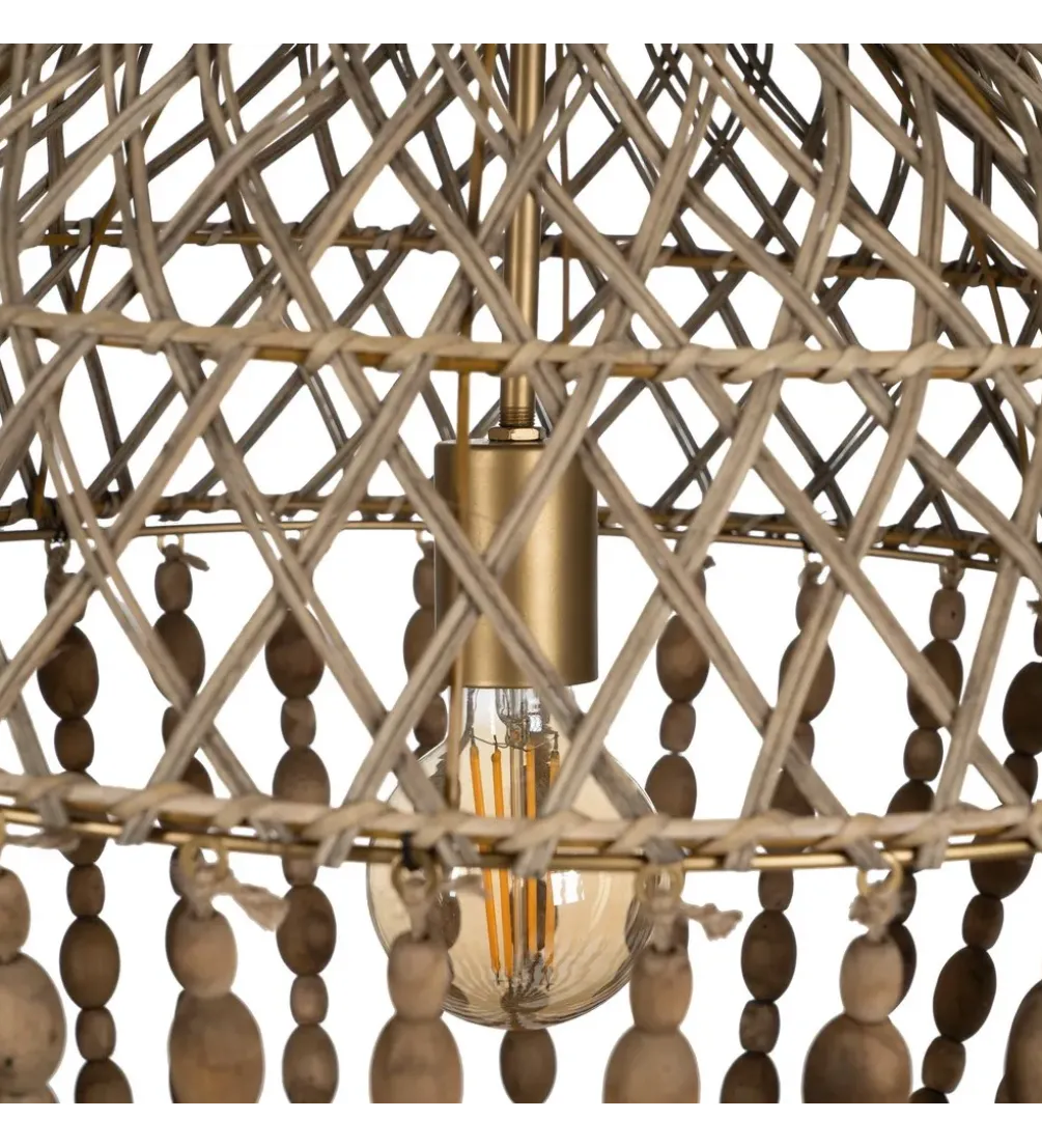 Lampa wisząca BEADINGO 88 cm naturalny