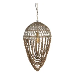 Lampa wisząca BEADINGO 71 cm naturalny