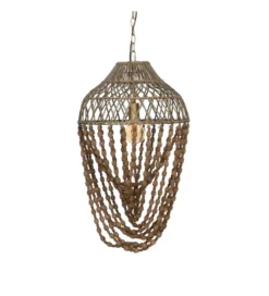 Lampa wisząca BEADINGO 76 cm naturalny