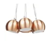 Lampa wisząca BOOMI 7 kloszy miedziana