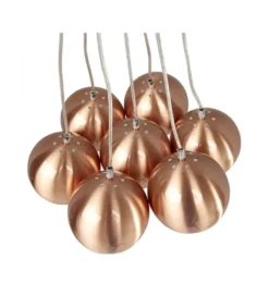 Lampa wisząca BOOMI 7 kloszy miedziana