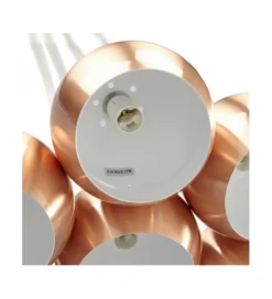 Lampa wisząca BOOMI 7 kloszy miedziana
