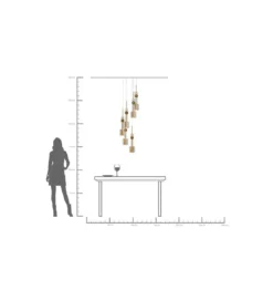 Lampa wisząca CANDY BAR 44 cm złota