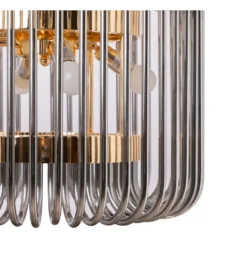 Lampa wisząca CELINK 80 cm złoto szara