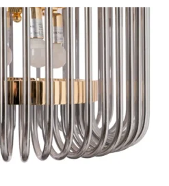 Lampa wisząca CELINK 50 cm złoto szara