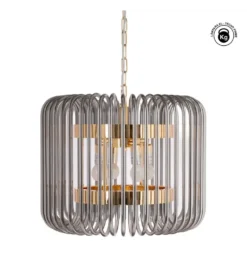 Lampa wisząca CELINK 50 cm złoto szara