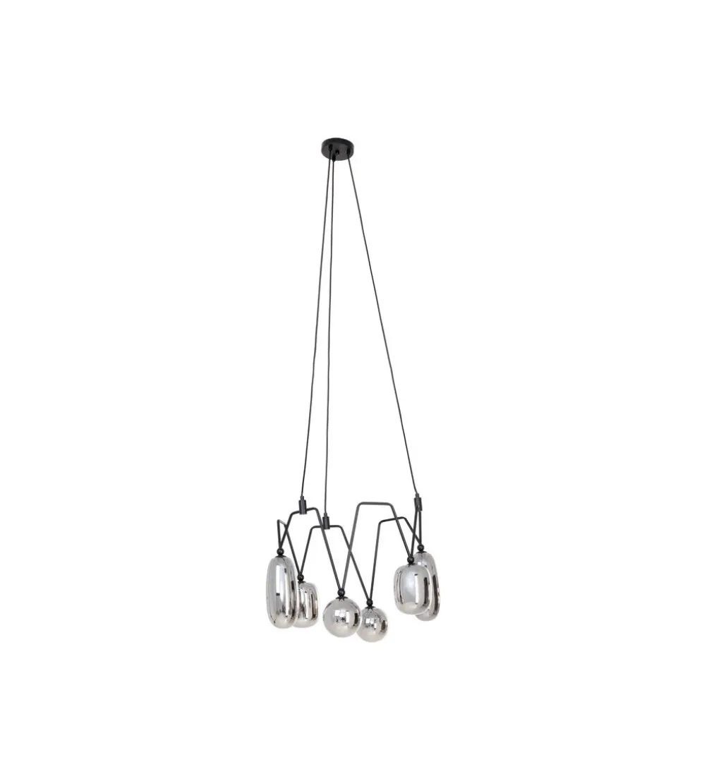 Lampa wisząca COLUMBO 58 cm czarna