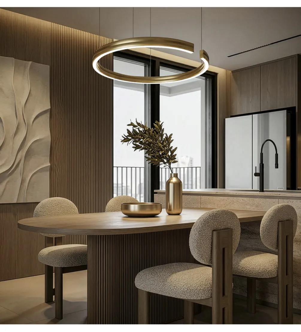 Lampa wisząca COSTA 60 cm złota