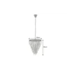 Lampa wisząca CRYSTAL 50 cm czarne szkło pryzmaty szare