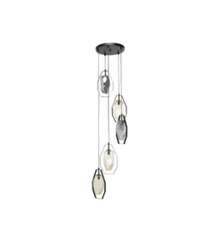 Lampa wisząca Diamond Fever Spiral 42 cm czarna