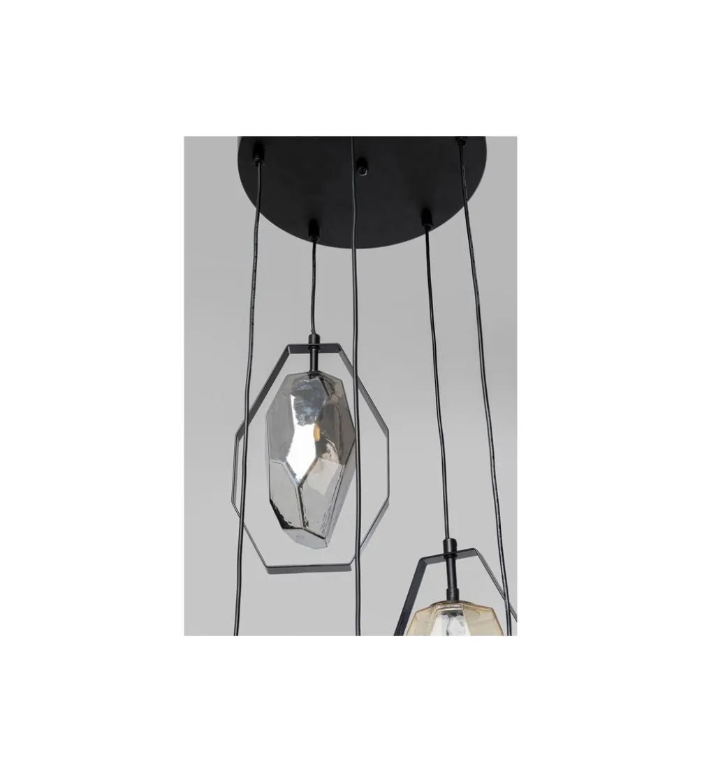 Lampa wisząca Diamond Fever Spiral 42 cm czarna