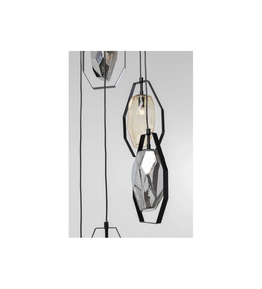 Lampa wisząca Diamond Fever Spiral 42 cm czarna