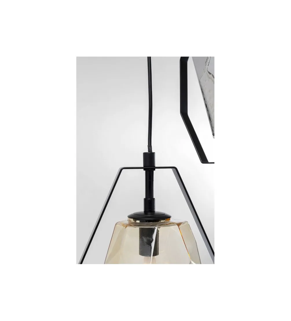 Lampa wisząca Diamond Fever Spiral 42 cm czarna