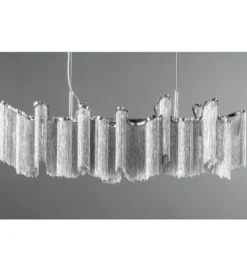 Lampa wisząca Elegance 118 cm srebrna