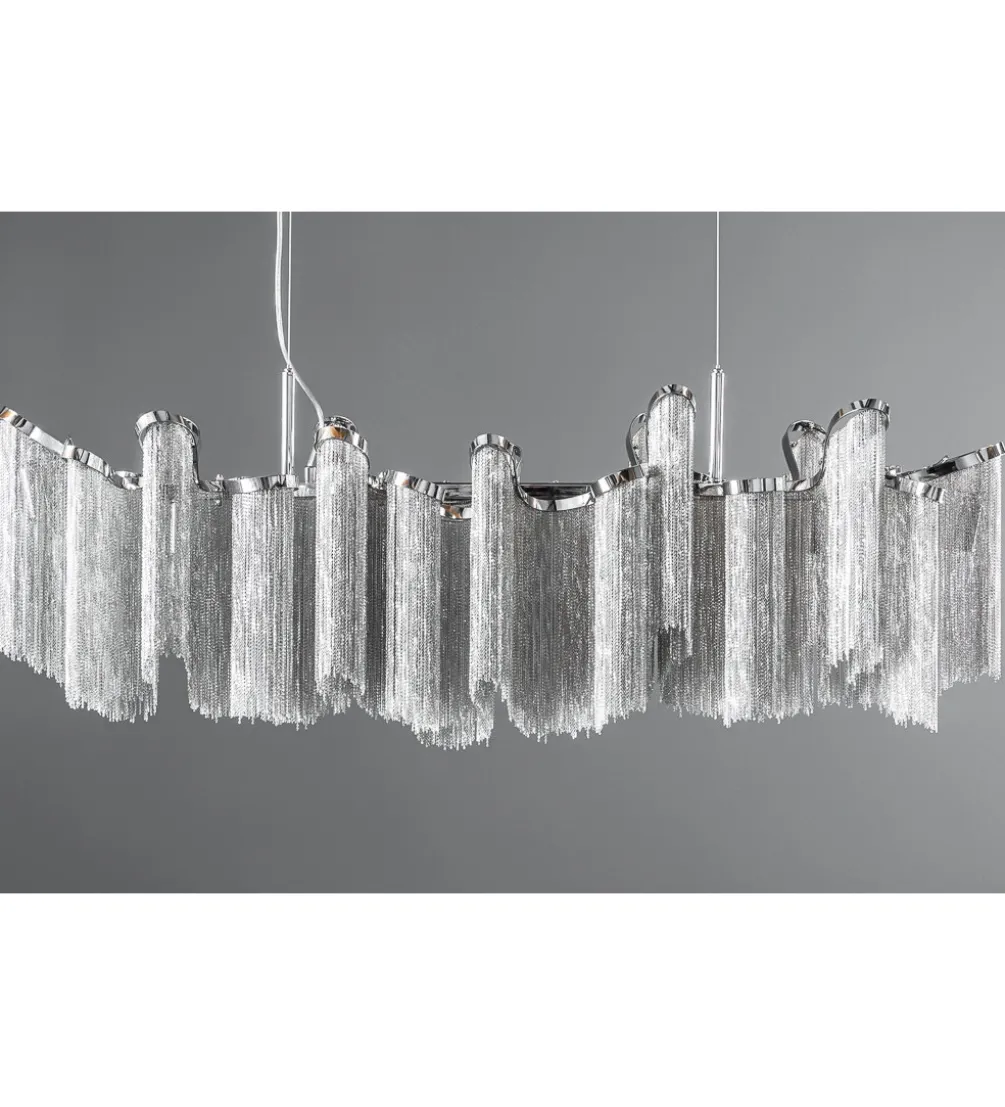 Lampa wisząca Elegance 118 cm srebrna