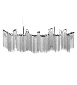 Lampa wisząca Elegance 118 cm srebrna