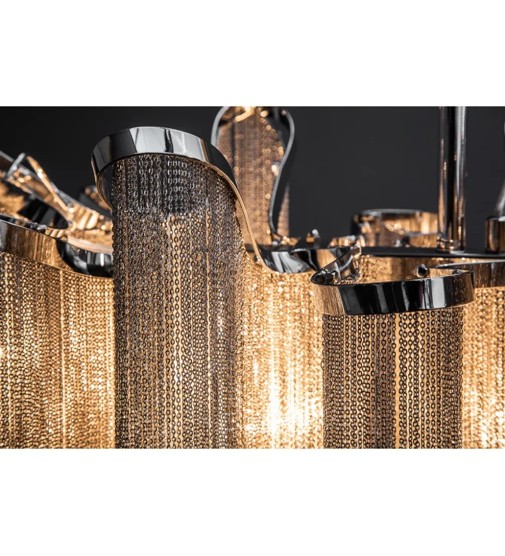 Lampa wisząca Elegance 118 cm srebrna