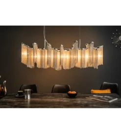 Lampa wisząca Elegance 118 cm srebrna