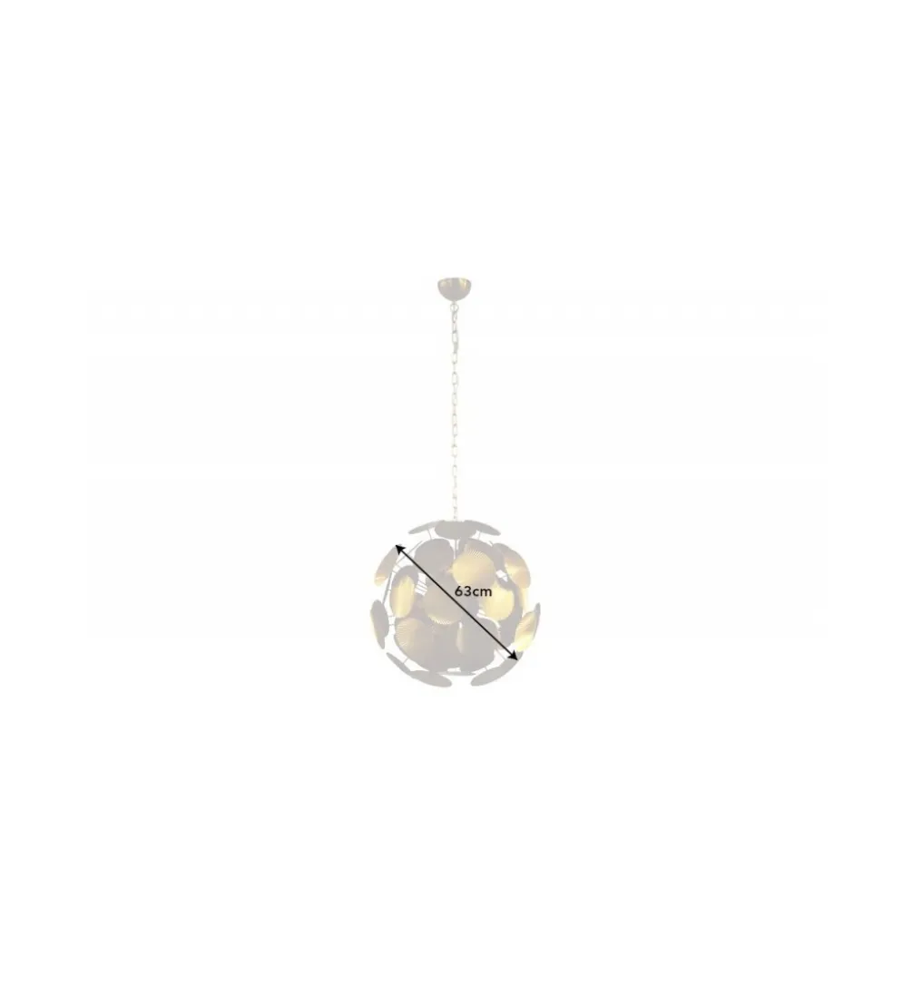 Lampa wisząca Evron Infinity 63 cm złota