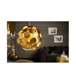 Lampa wisząca Evron Infinity 63 cm złota