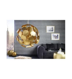 Lampa wisząca Evron Infinity 63 cm złota