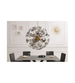 Lampa wisząca Evron Infinity 65 cm złota