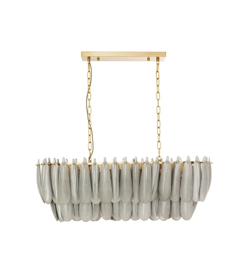 Lampa wisząca FEATHER 95 cm szara